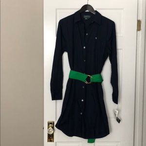 Ralph Lauren navy blue shirt dress